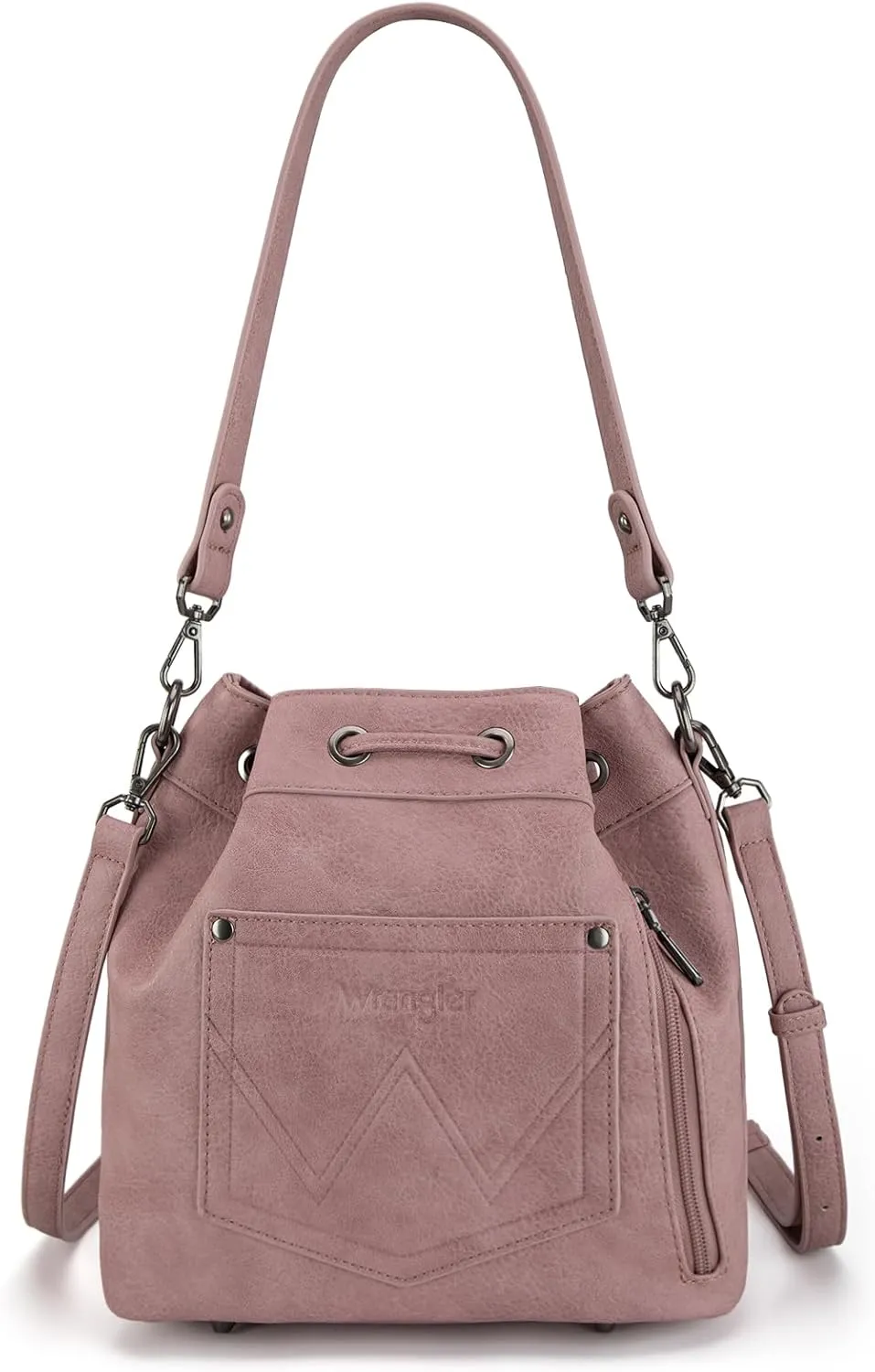 Wrangler Hobo Bags for Women Designer Bucket Purses Western Shoulder Handbags
