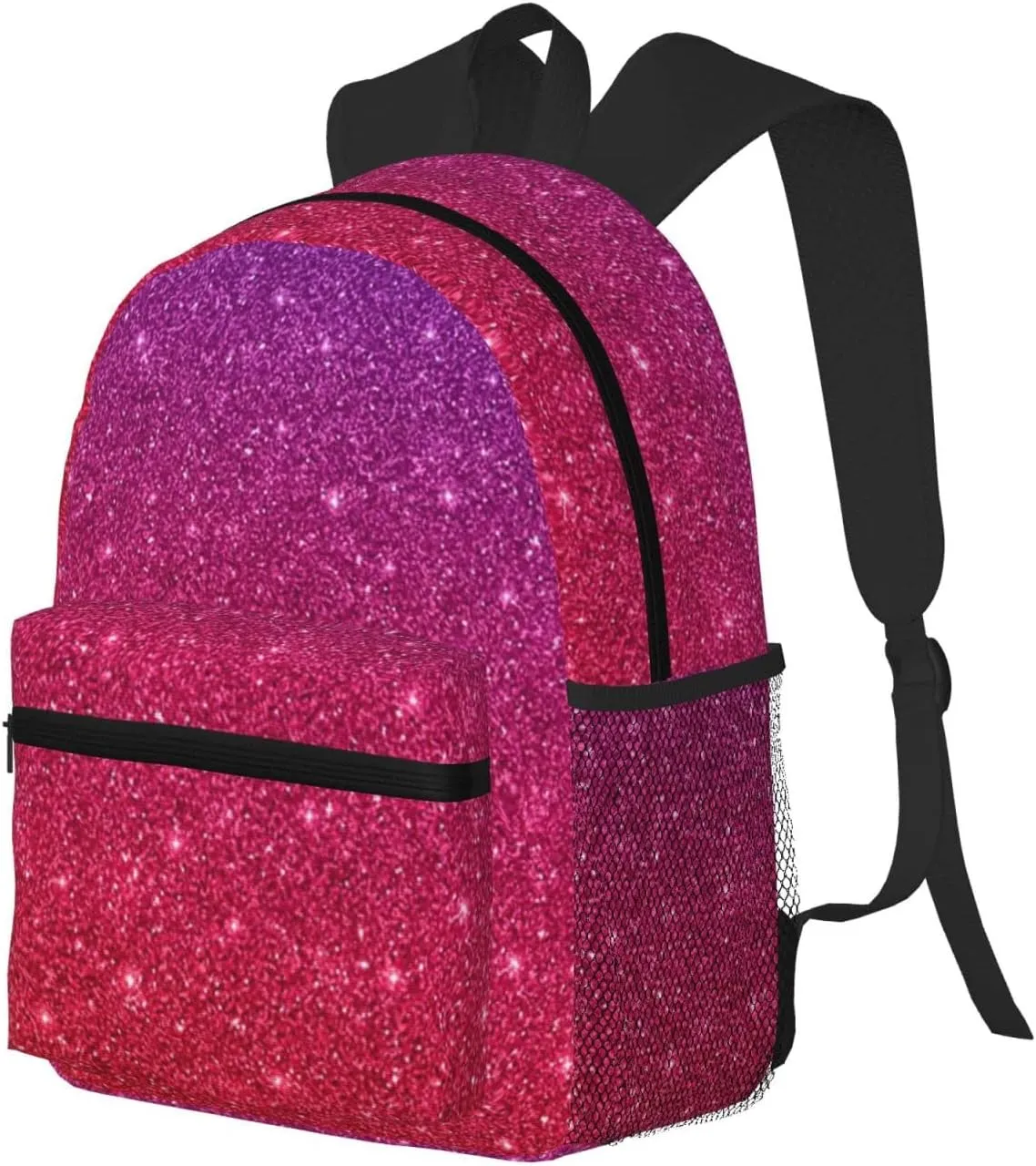 Wurton Gradient Sequin Sparkle Print Multipurpose Casual Bag With Fashionable Travel,Work Outdoor Activities Backpack