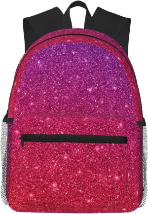 Wurton Gradient Sequin Sparkle Print Multipurpose Casual Bag With Fashionable Travel,Work Outdoor Activities Backpack