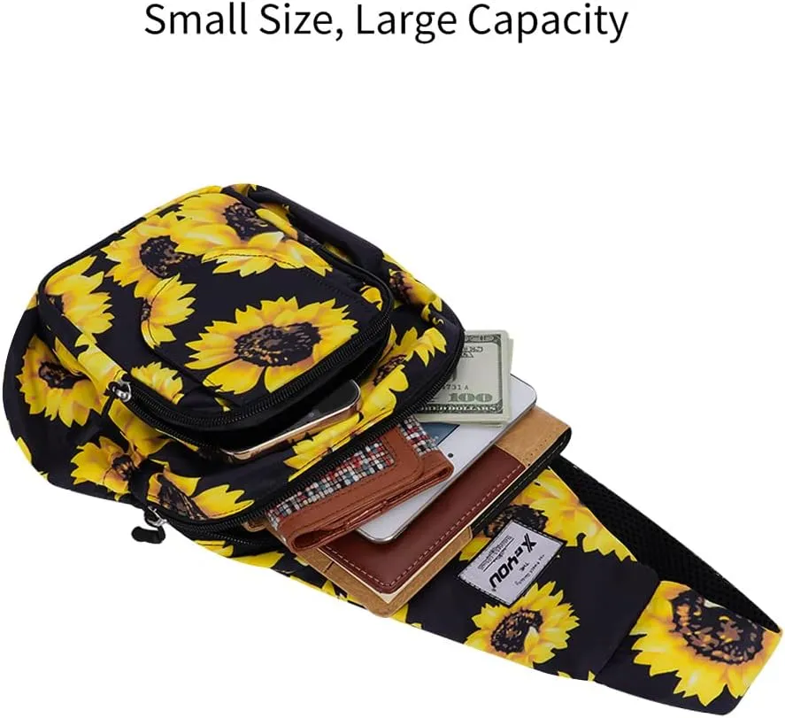 XEYOU Small Sling Bag - Lightweight One Strap Backpack Hiking Crossbody Chest Bag - Unisex Shoulder Daypack