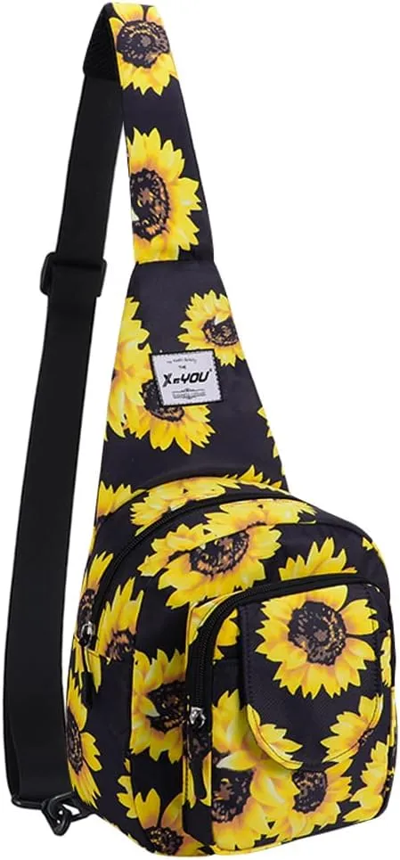 XEYOU Small Sling Bag - Lightweight One Strap Backpack Hiking Crossbody Chest Bag - Unisex Shoulder Daypack