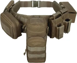 YAKEDA Battle Belts 5 in 1 Duty Belts Law Enforcement Tactical Duty Padded Belts Police Duty Utility Belt with Pouches