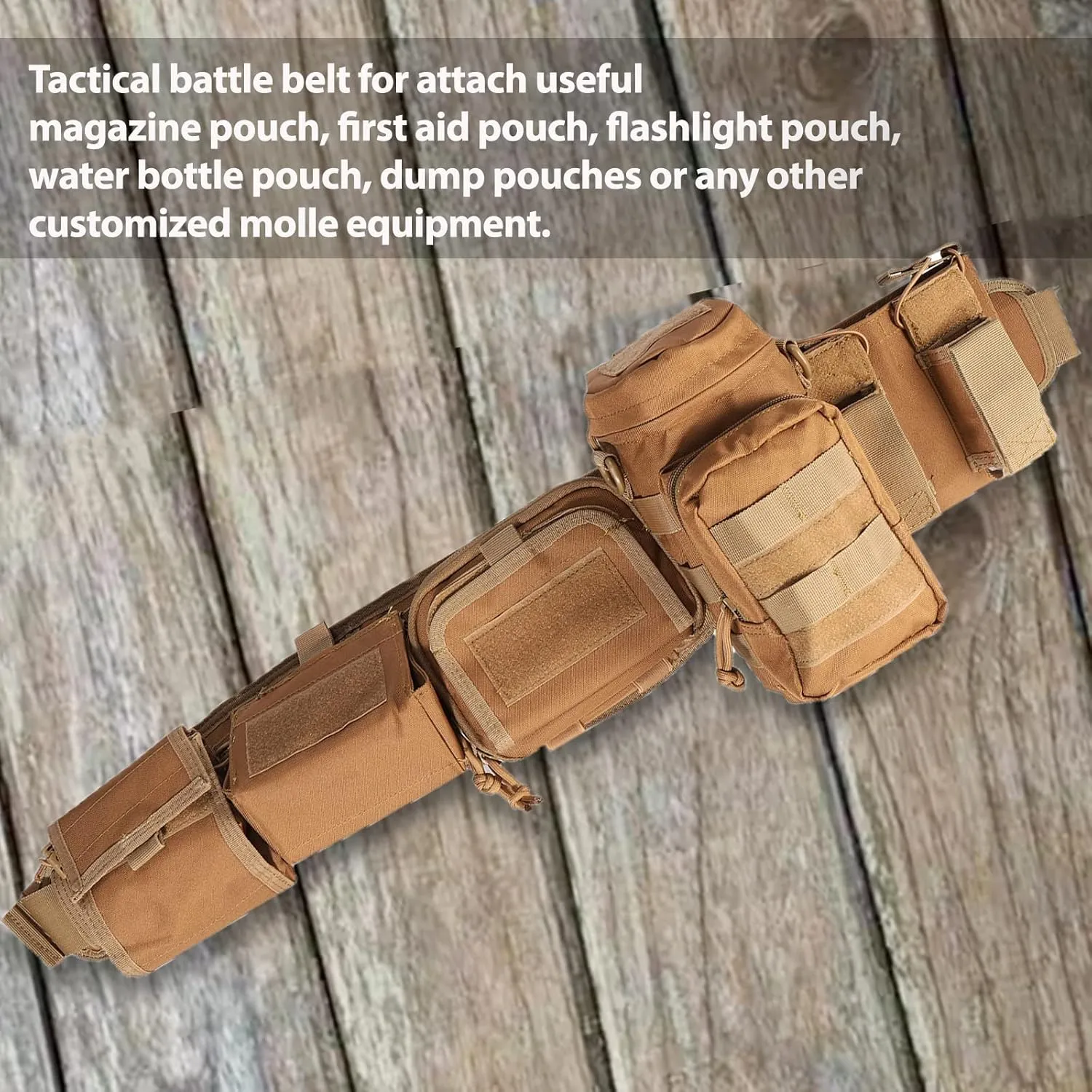 YAKEDA Battle Belts 5 in 1 Duty Belts Law Enforcement Tactical Duty Padded Belts Police Duty Utility Belt with Pouches