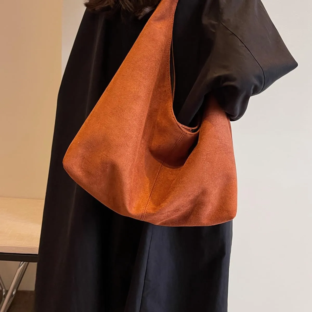 YFGBCX Slouchy Suede Hobo Handbag for Women - Work & Office Tote