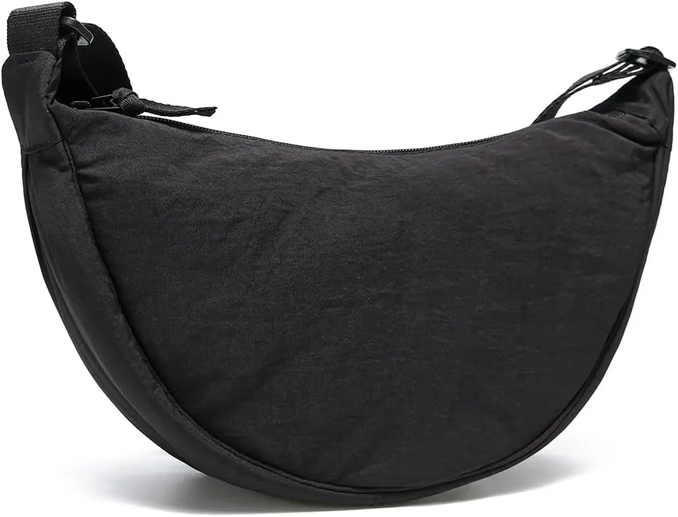 YIKOEE Crescent Bag for Women Men Small Sling Crossbody Bag with Half Moon Shape