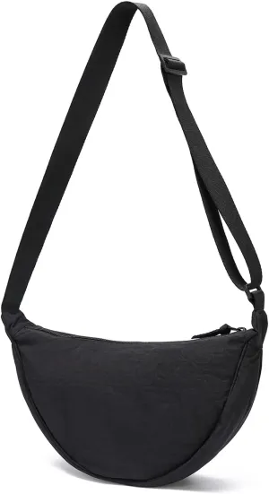 YIKOEE Crescent Bag for Women Men Small Sling Crossbody Bag with Half Moon Shape