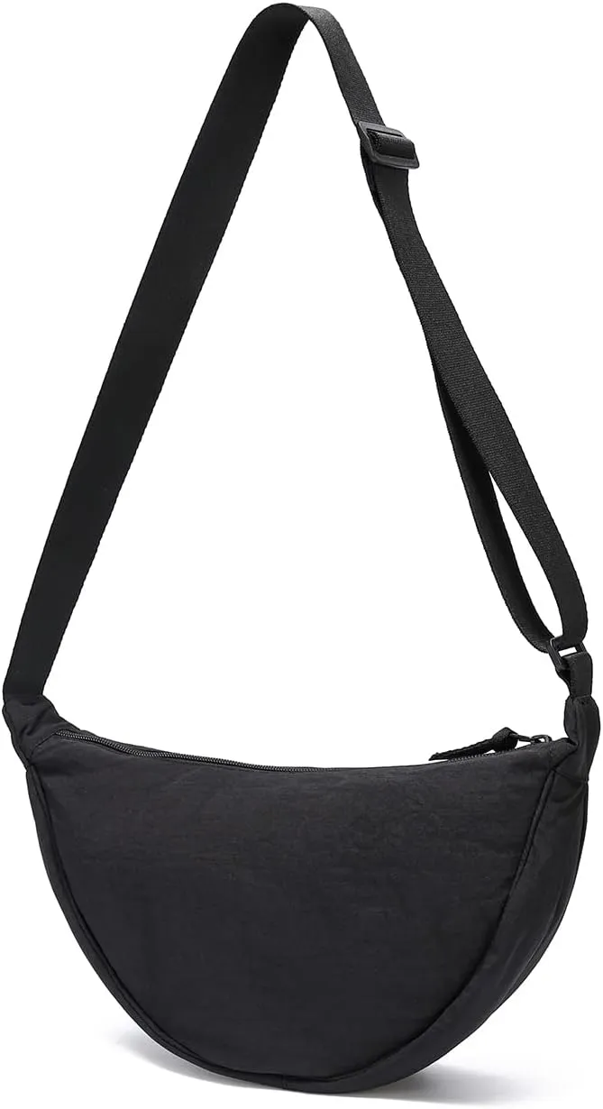 YIKOEE Crescent Bag for Women Men Small Sling Crossbody Bag with Half Moon Shape