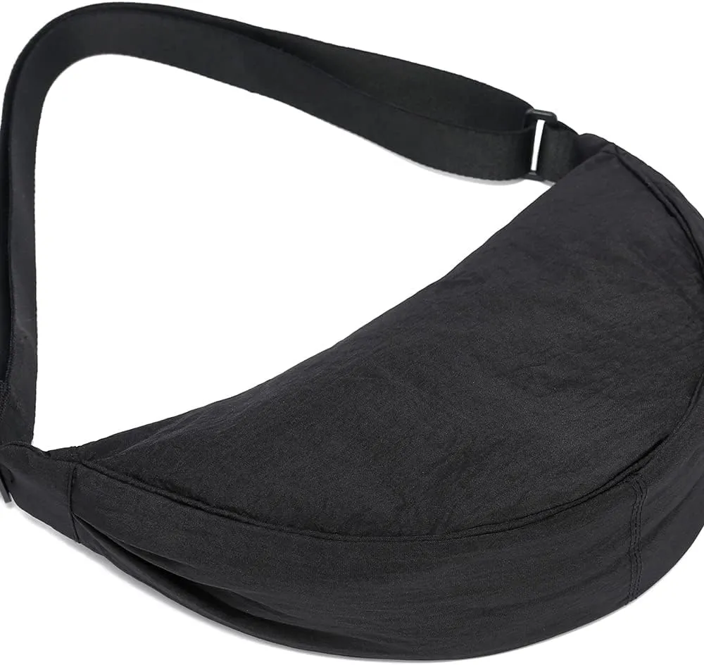 YIKOEE Crescent Bag for Women Men Small Sling Crossbody Bag with Half Moon Shape