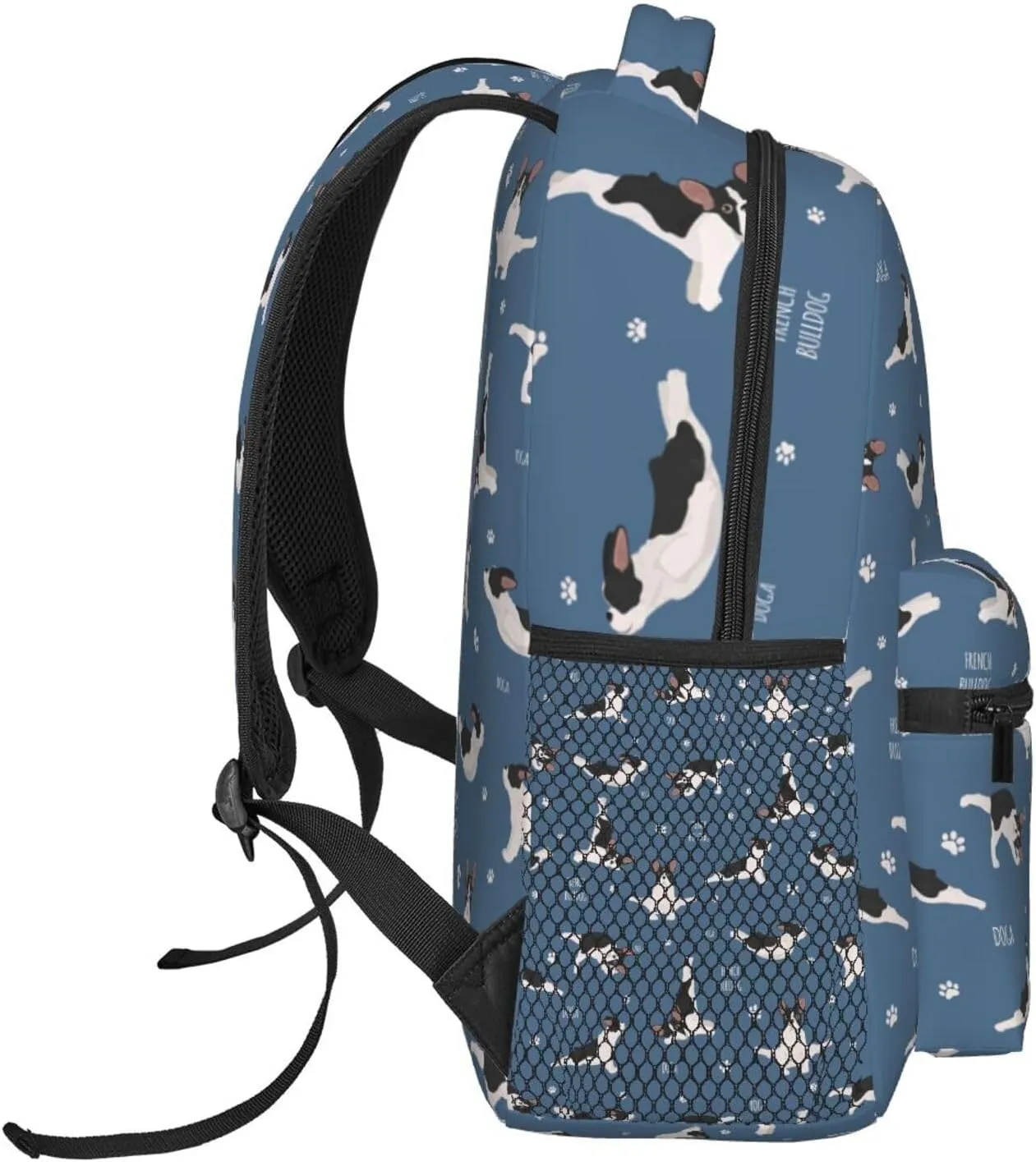 Yoga French Bulldog Dogs Backpack Laptop Backpack Sports Travel Shoulder bag Light casual backpack