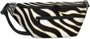 Zebra Leopard Shape Sling Bag Crossbody Backpack Chest Daypack for Women Sport Travel Hiking Casual Bag Multipurpose Waist Pack With Zipper Closure Adjustable Strap Shoulder Bag