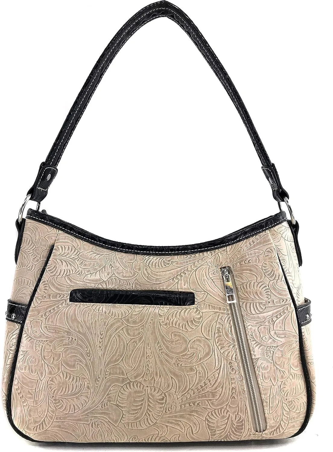 Zelris Floral Western Concho Feathers Conceal Carry Women Hobo Purse Wallet Set