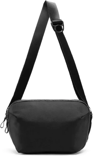 zepirion Sling Bag, 9L Large capacity Chest Shoulder Backpack Crossbody Sling Bag for Men and Women, Water-resistant (Polyester), Medium, Black