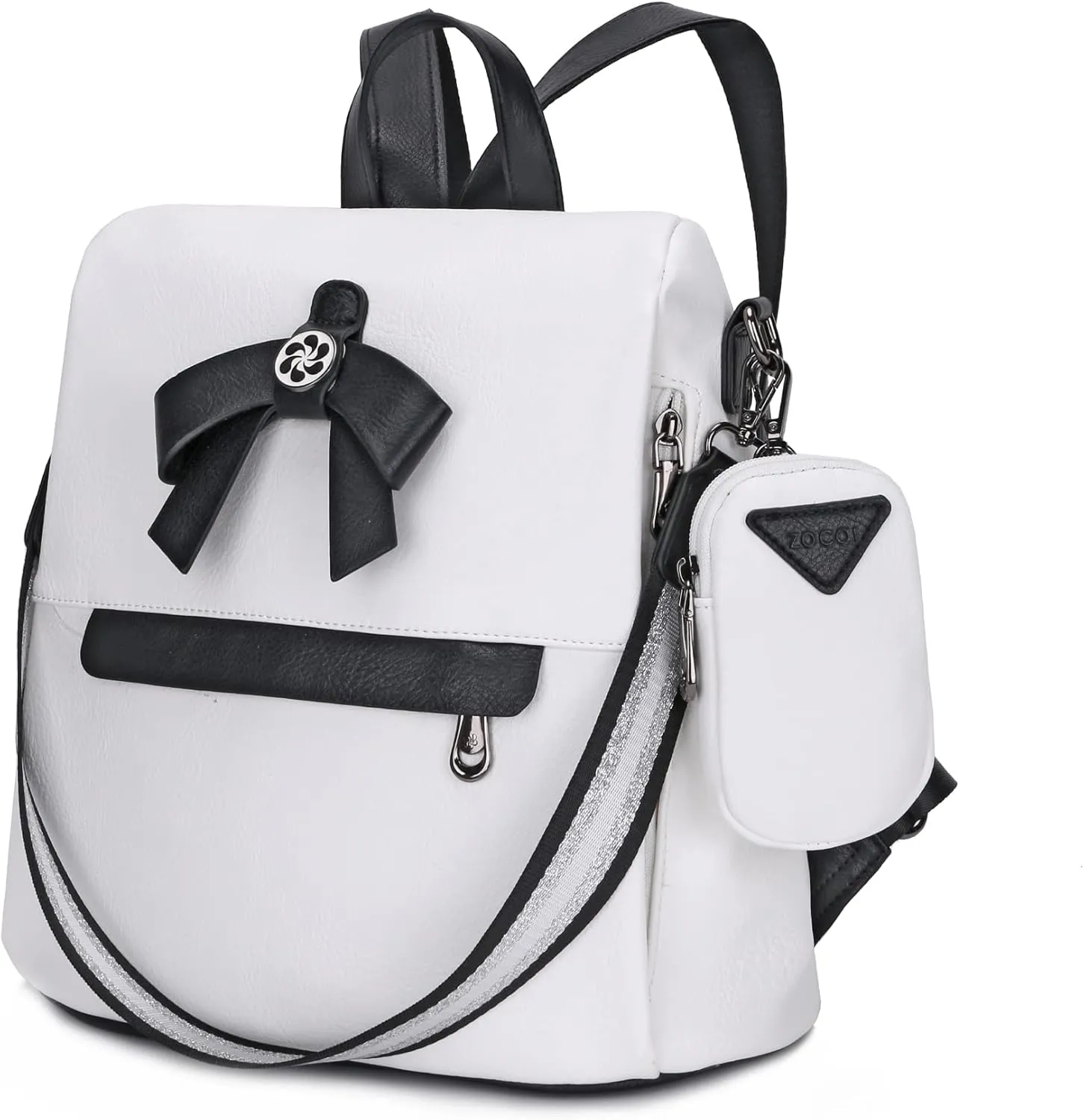 ZOCAI Backpack Purse for Women Fashion Backpack Purses PU Leather Daypacks Anti-Theft Shoulder Bag Satchel Purse