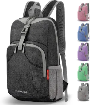 ZOMAKE Ultra Lightweight Backpack 10L, Small Hiking Daypack Water Resistant Travel Daybag Ultra Light Backpacks for Hiking (Black)