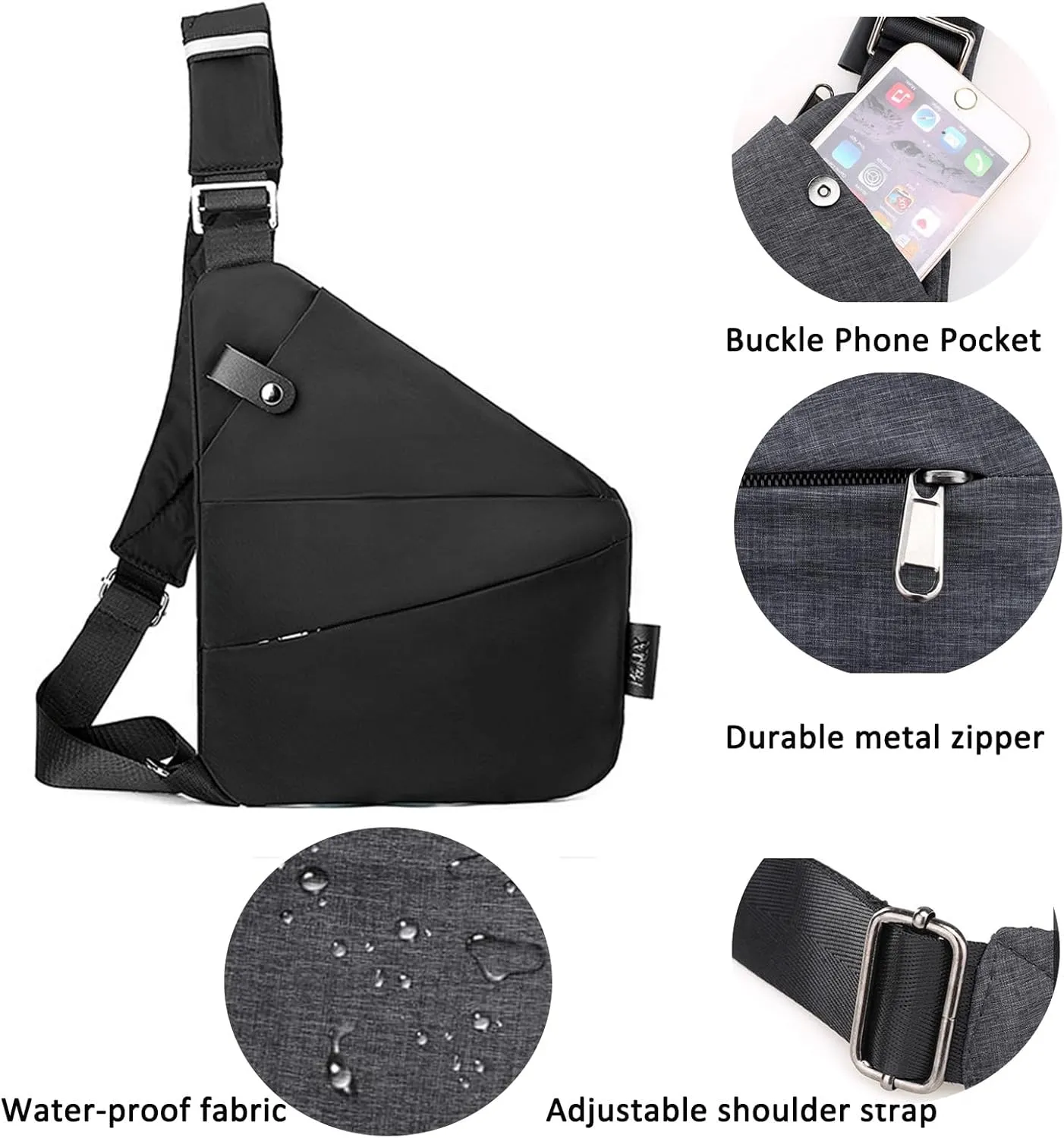 ZUEVI Anti Theft Travel Sling Bag for Women/Men - Fashion Crossbody Purse for Casual Traveling