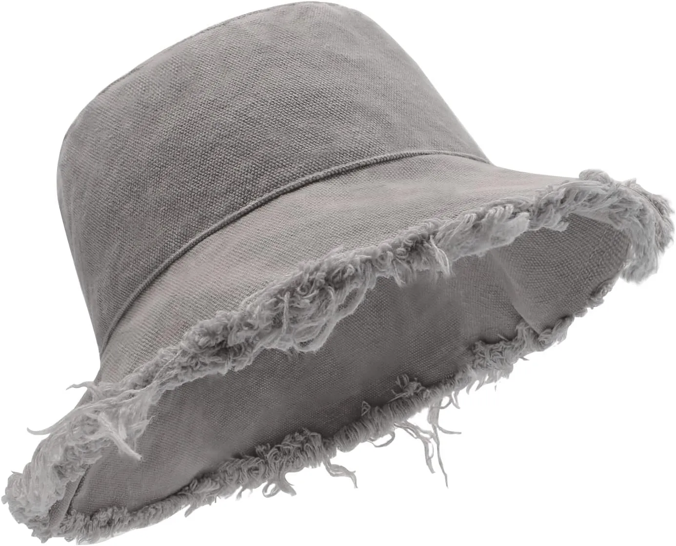 Zylioo 2XL/XL/L Frayed Bucket Hats, M/S/XS Tassel Floppy Travel Hats,2 in 1 Cute Fringe Fishing Sun Hat Small Heads