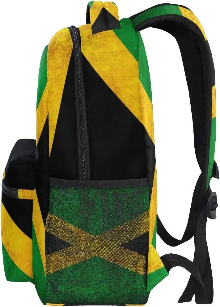 ZZKKO Jamaica Flag Computer Backpacks Book Bag Travel Hiking Camping Daypack